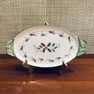 🎄NWOT Temptations Cardinal Holiday Serving Dish
